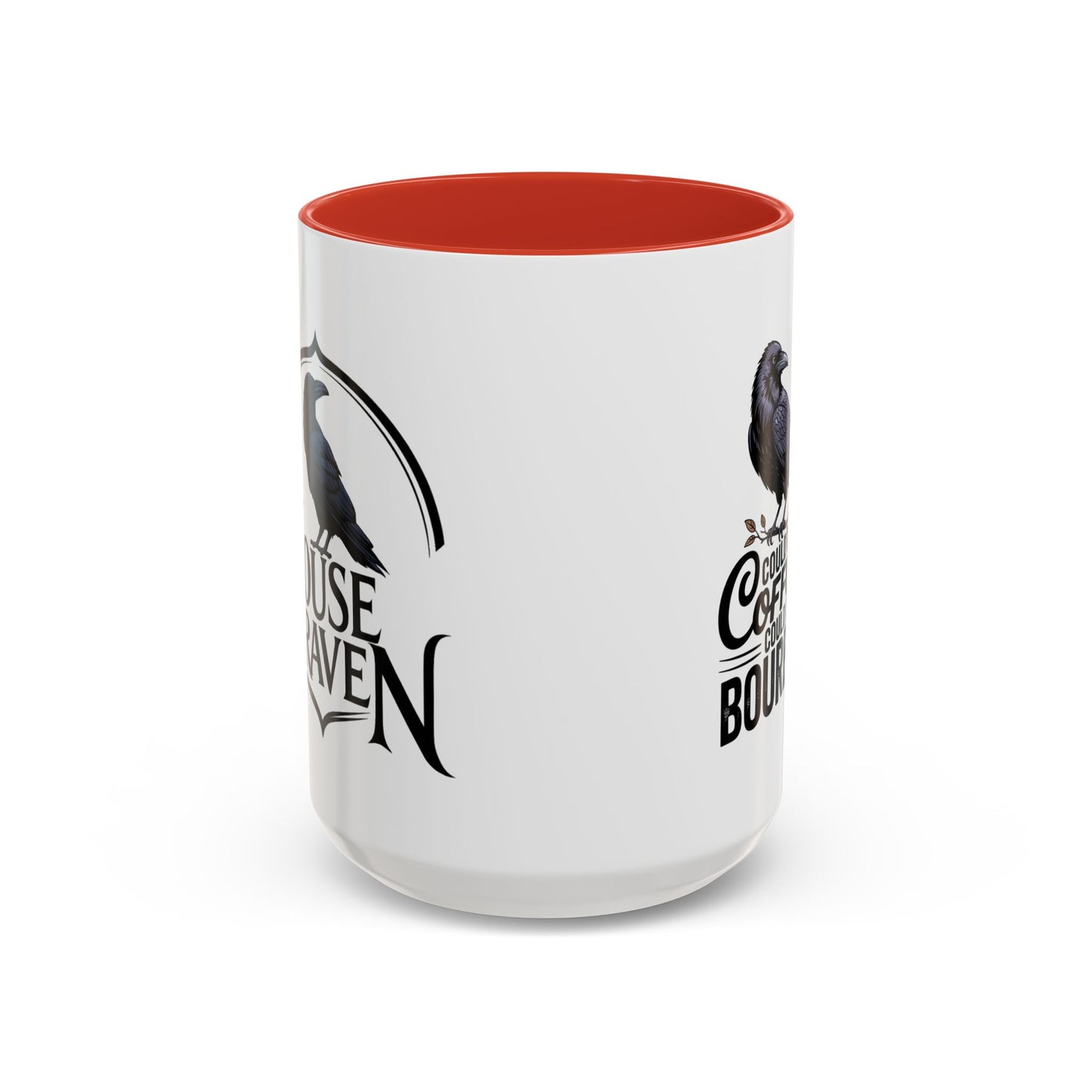 Coffee Mug — "Could Be Coffee, Could Be Bourbon" Raven Accent Mug (11/15oz)