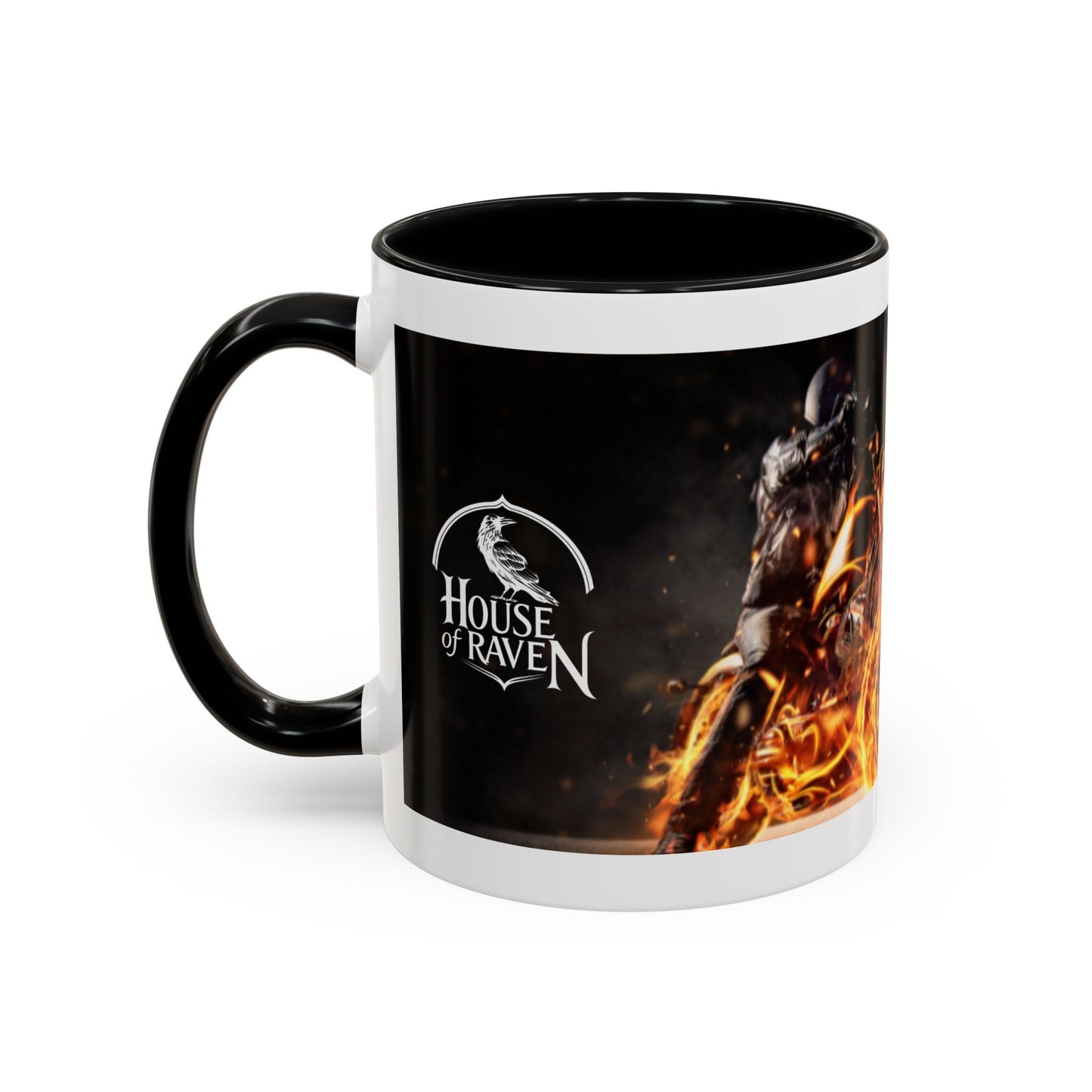 Coffee Mug - "I Run on Coffee, Chaos & Questionable Decisions" Flaming Motorcycle Accent Mug