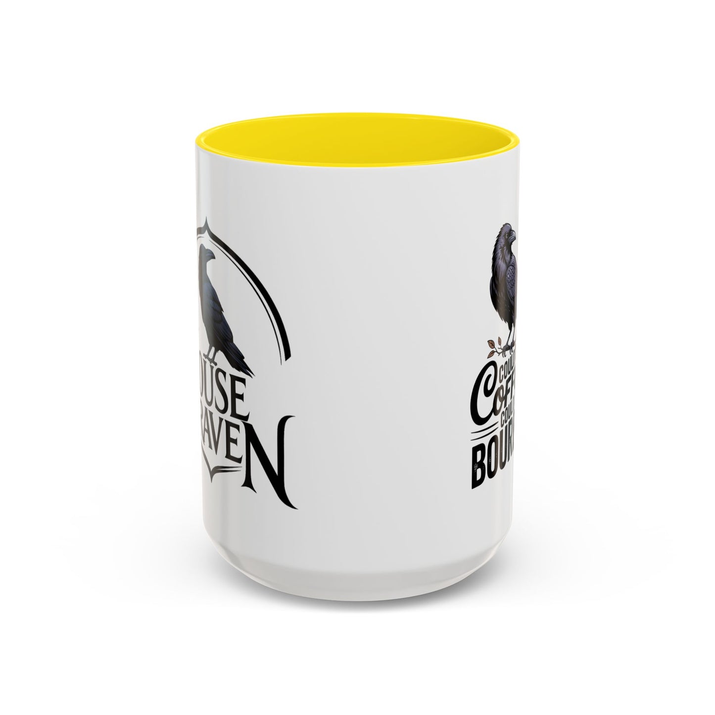 Coffee Mug — "Could Be Coffee, Could Be Bourbon" Raven Accent Mug (11/15oz)