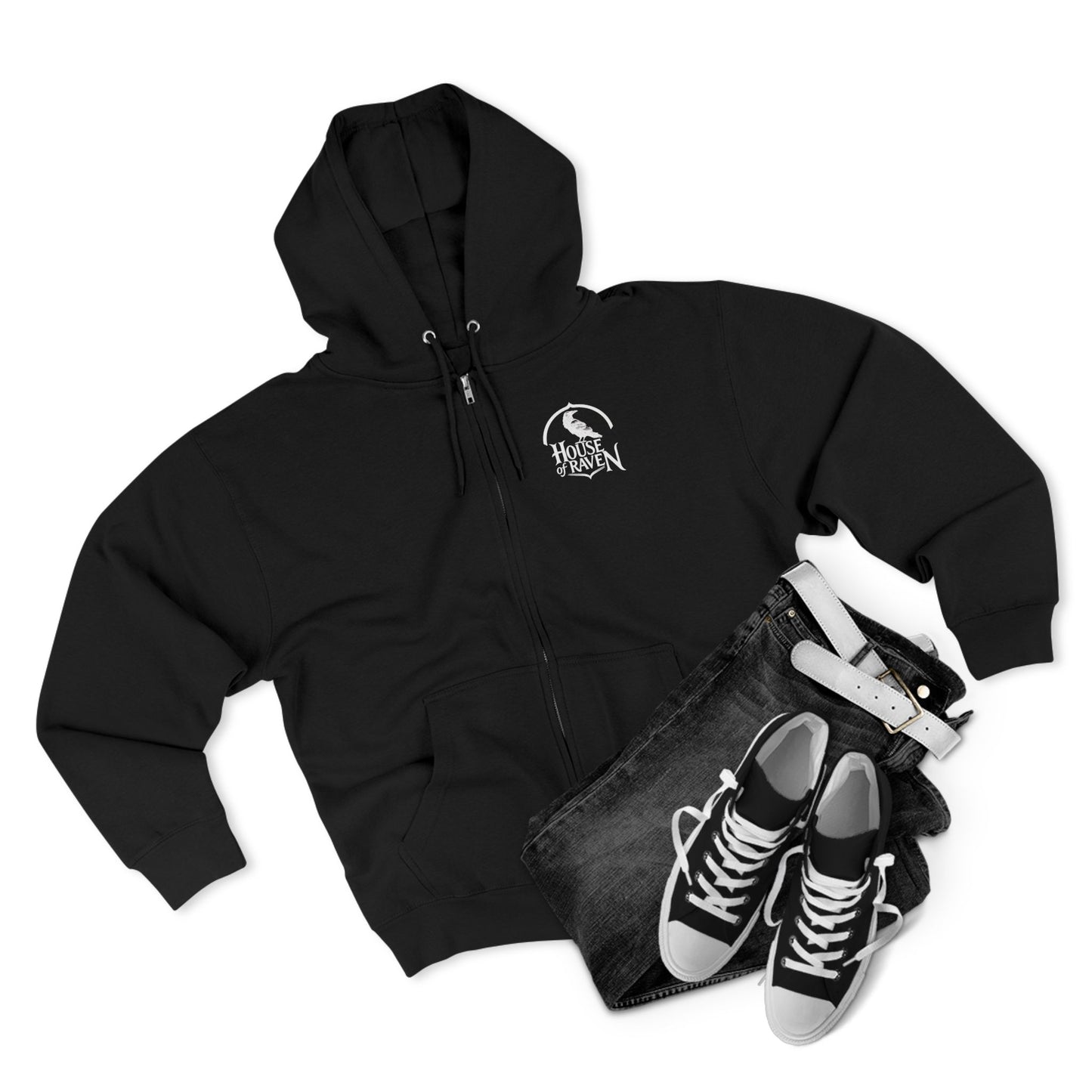 Motorcycle Zip Hoodie — “Ride Hard Fear Nothing” Biker Zip-Up