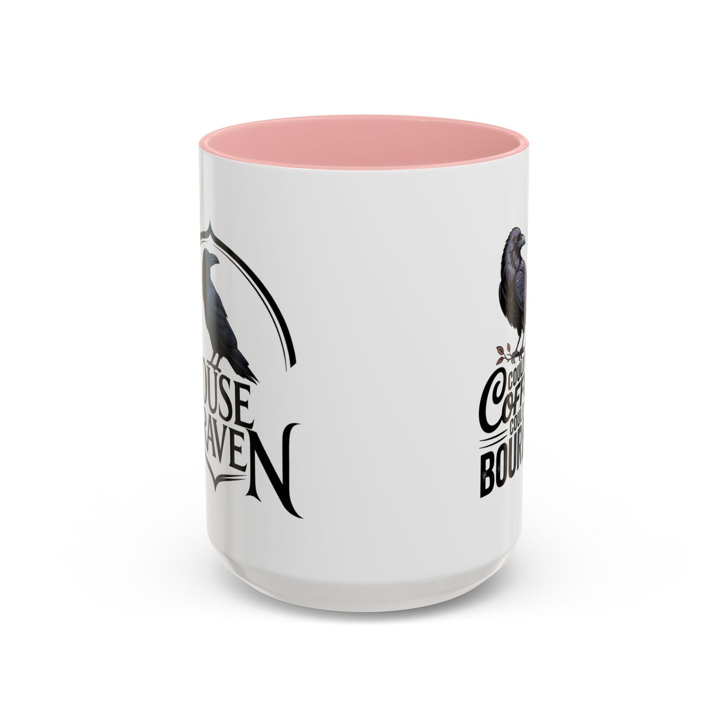 Coffee Mug — "Could Be Coffee, Could Be Bourbon" Raven Accent Mug (11/15oz)