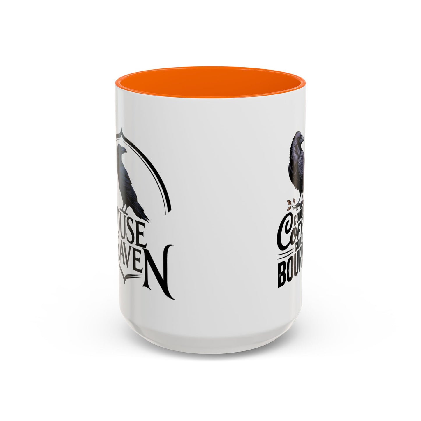 Coffee Mug — "Could Be Coffee, Could Be Bourbon" Raven Accent Mug (11/15oz)