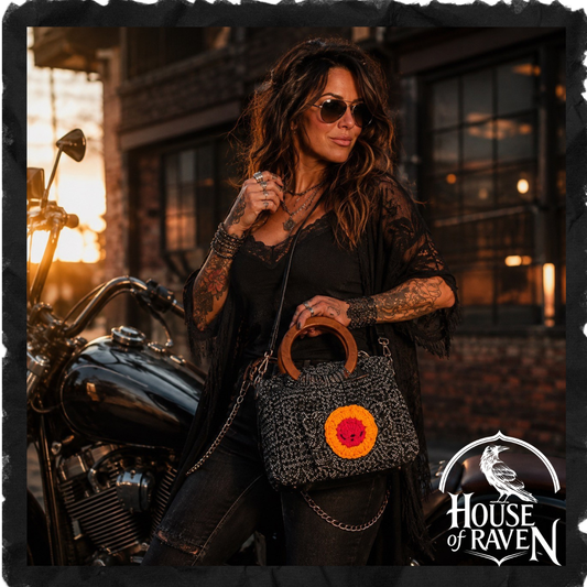 Lilith Cotton Linen Crochet Crossbody Bag with Wood Handles