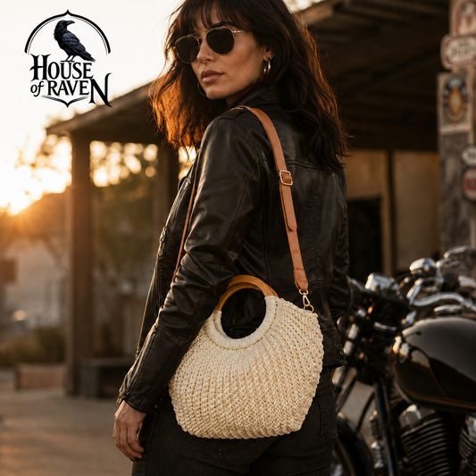Maeve Structured Cotton Macramé Crossbody Bag
